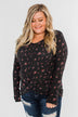 Above The Rest Floral Twist Top- Black
