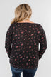 Above The Rest Floral Twist Top- Black