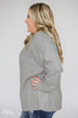 In Awe Pullover Sweater- Heather Grey