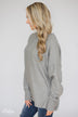In Awe Pullover Sweater- Heather Grey