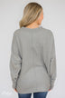In Awe Pullover Sweater- Heather Grey