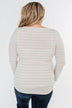 Essential 5-Button Henley Top- Heathered Oatmeal & Ivory