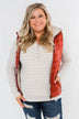 A New Journey Reversible Vest- Rust & Beige