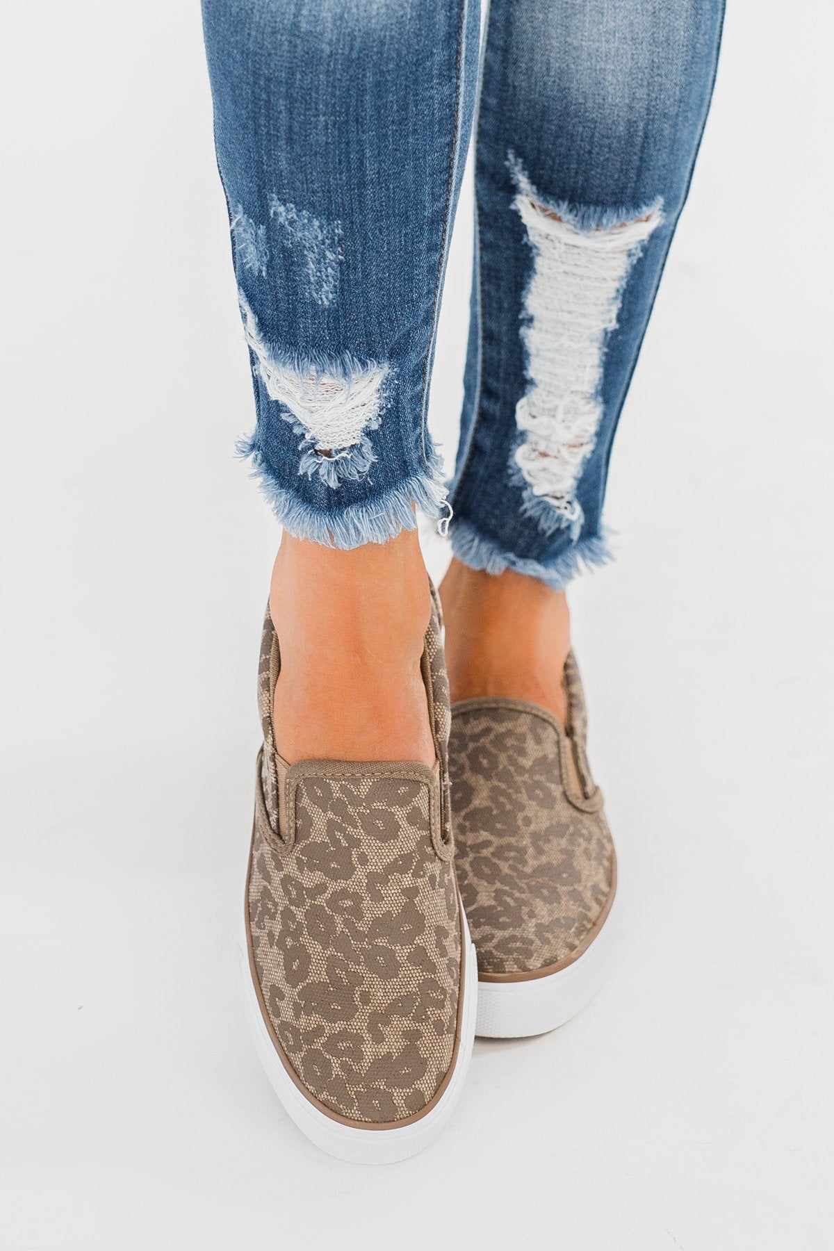 Sugar Flicker Shoes- Washed Leopard Canvas