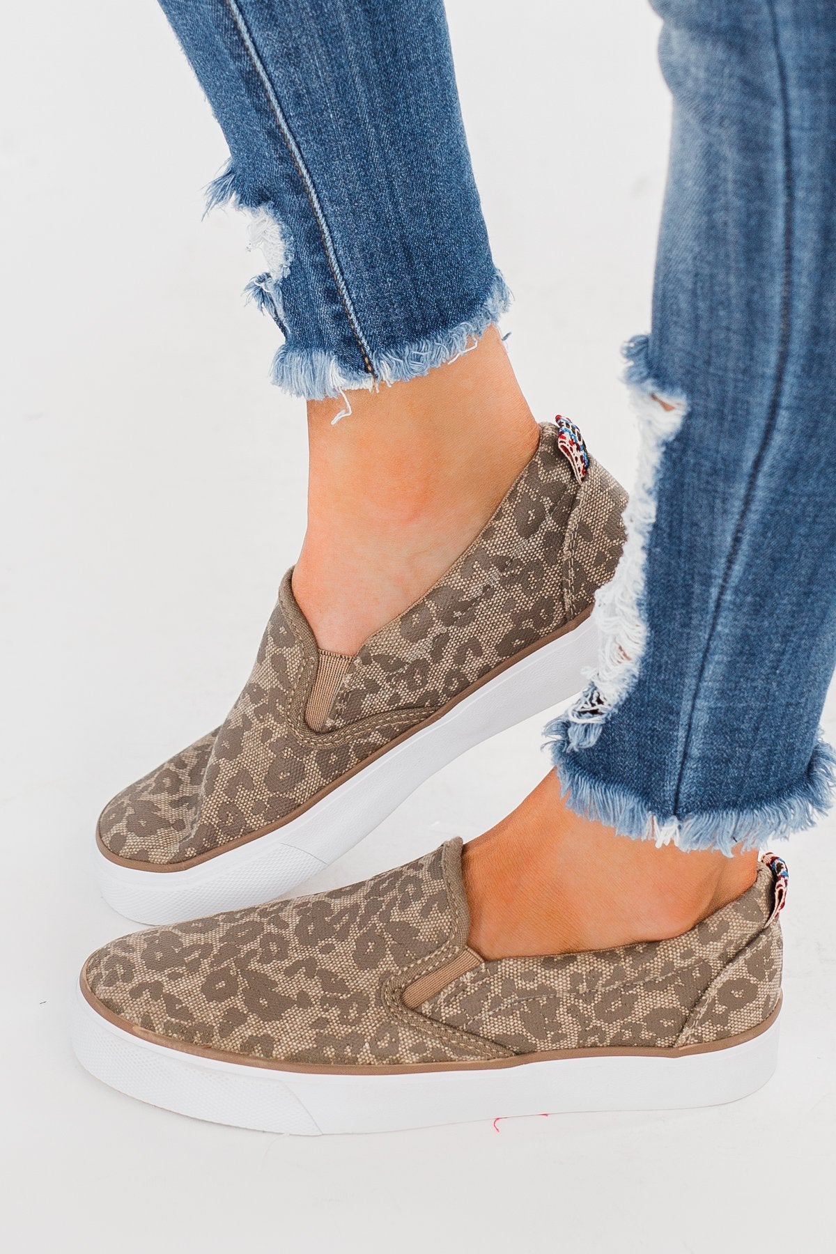 Sugar Flicker Shoes- Washed Leopard Canvas
