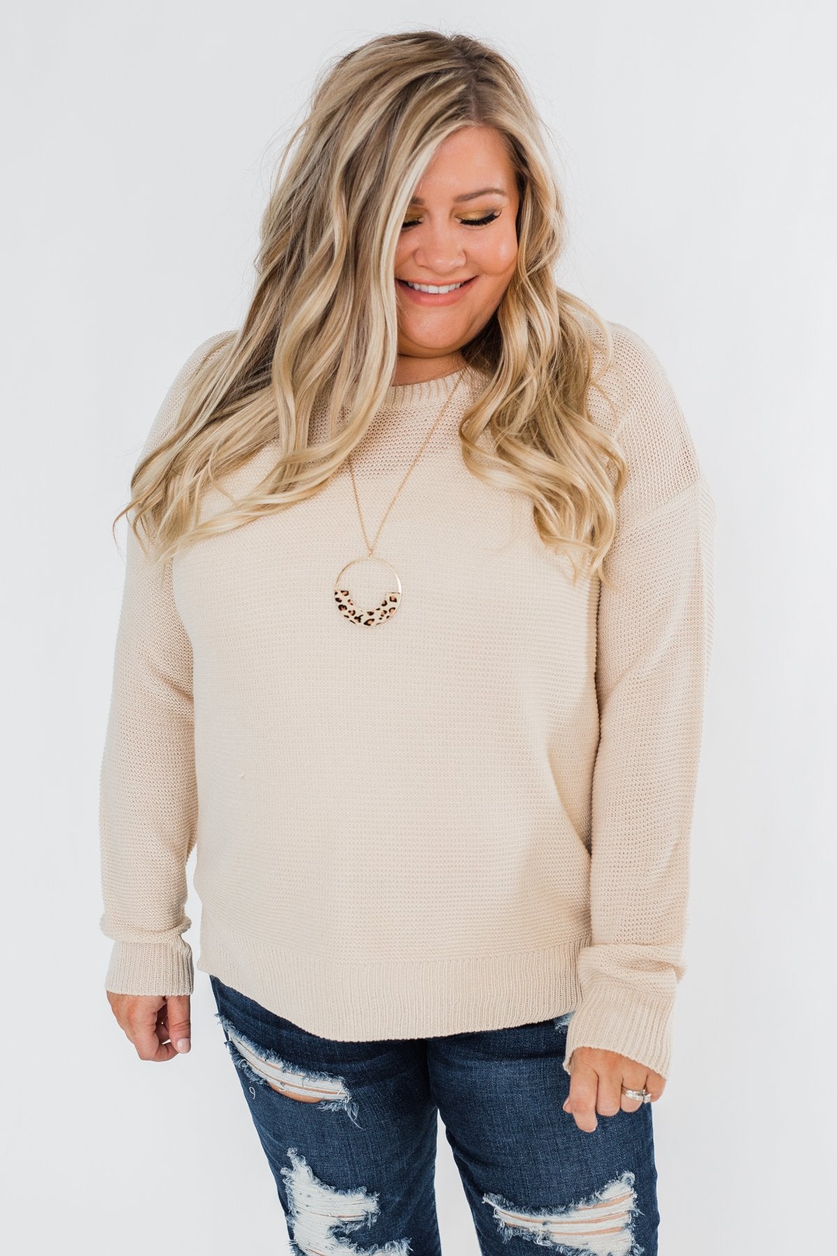 Today Is The Day Knit Sweater- Cream