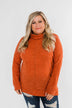 Thinking About You Cowl Neck Sweater- Burnt Orange