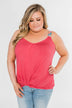 Somewhere Waiting for Me Twist Tank Top- Dark Pink