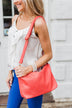 Bring on the Day Zipper Purse- Vibrant Coral