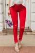 KanCan Colored Skinny Jeans- Scarlet Red