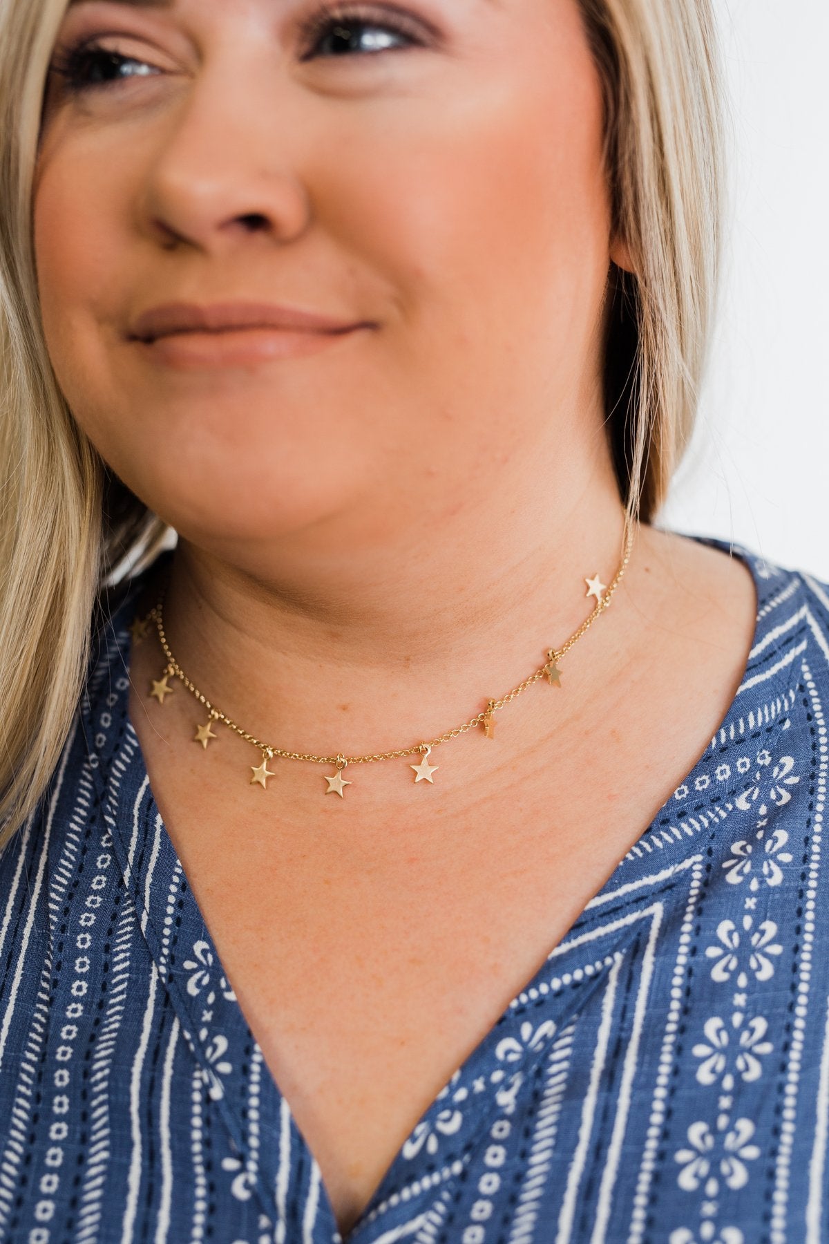Seeing Stars Charm Necklace- Gold