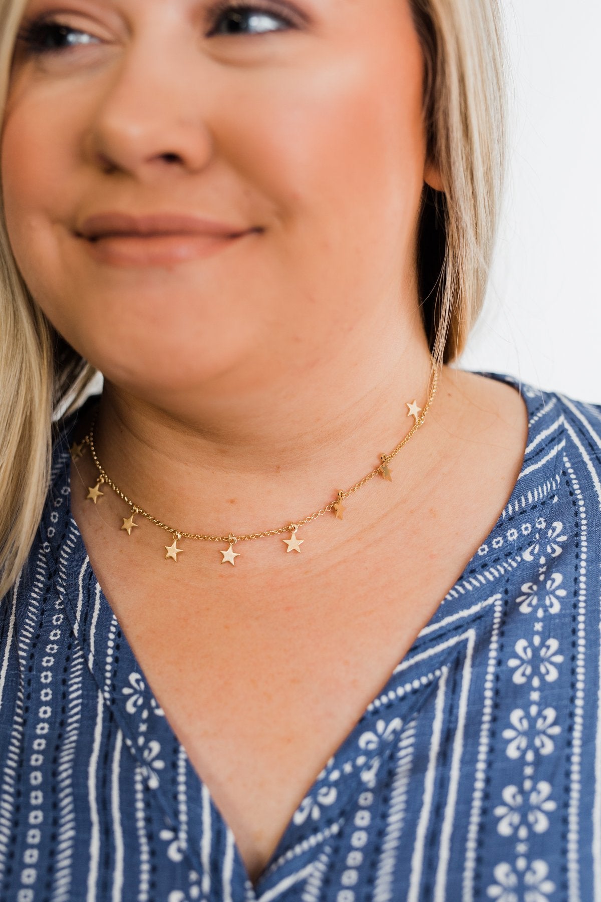 Seeing Stars Charm Necklace- Gold
