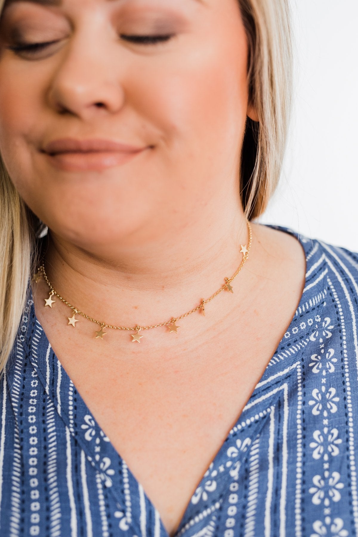 Seeing Stars Charm Necklace- Gold