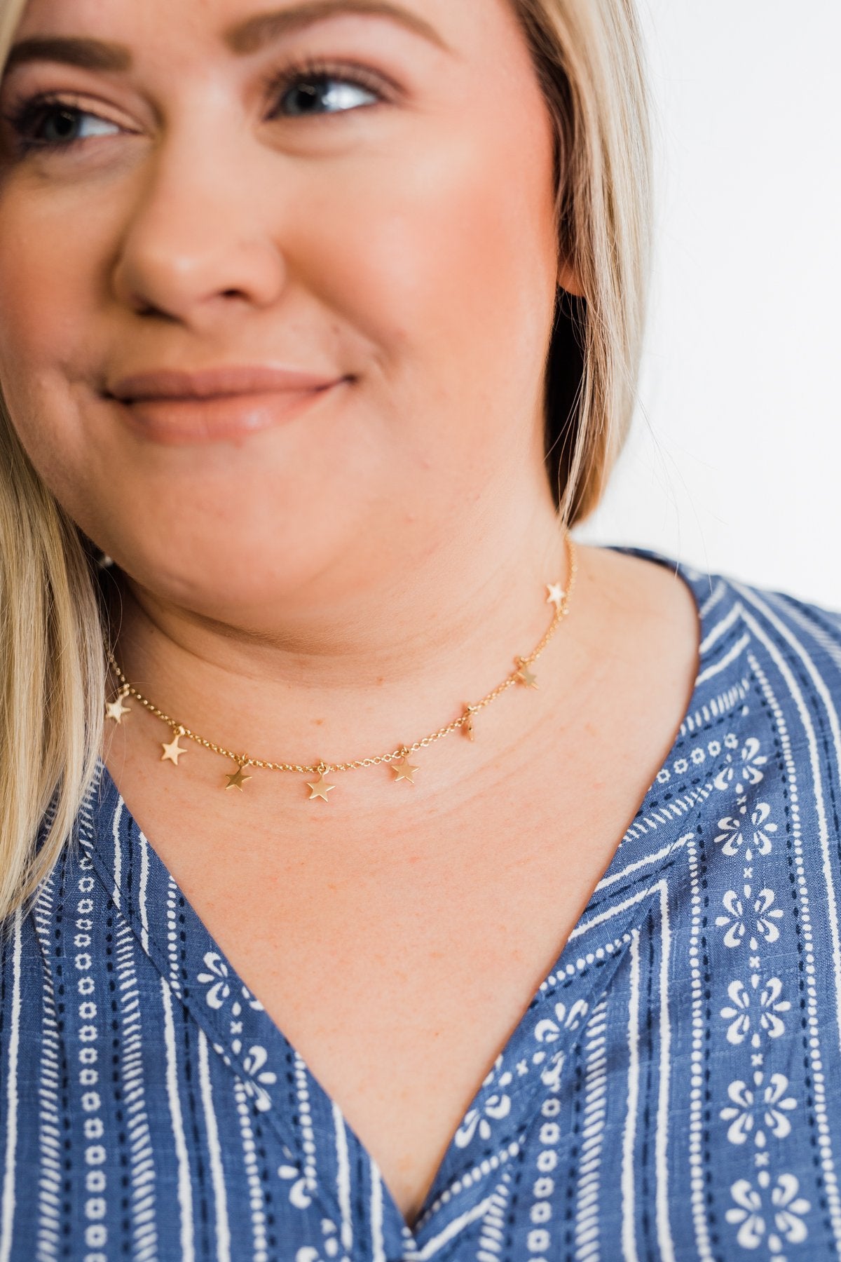 Seeing Stars Charm Necklace- Gold