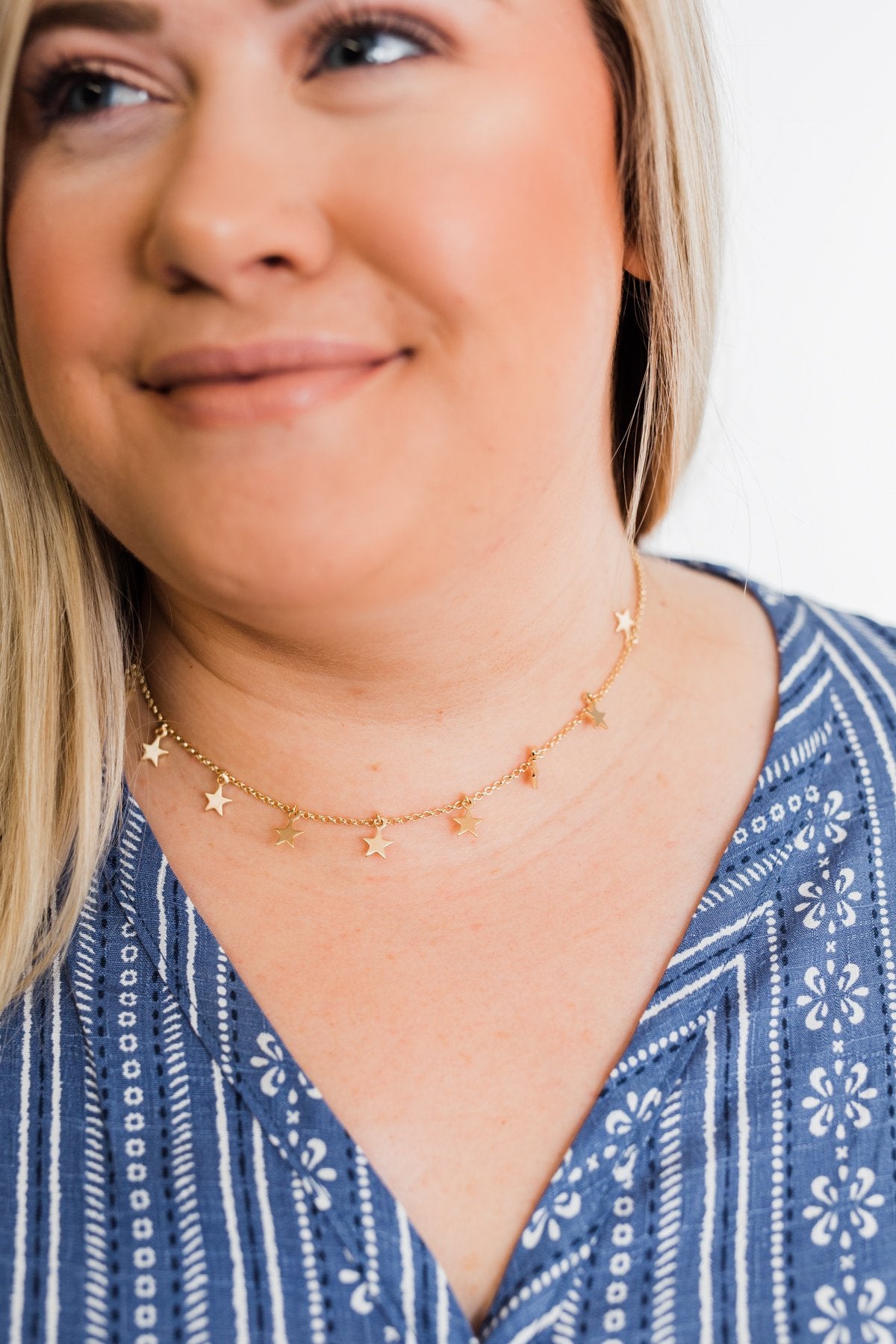 Seeing Stars Charm Necklace- Gold
