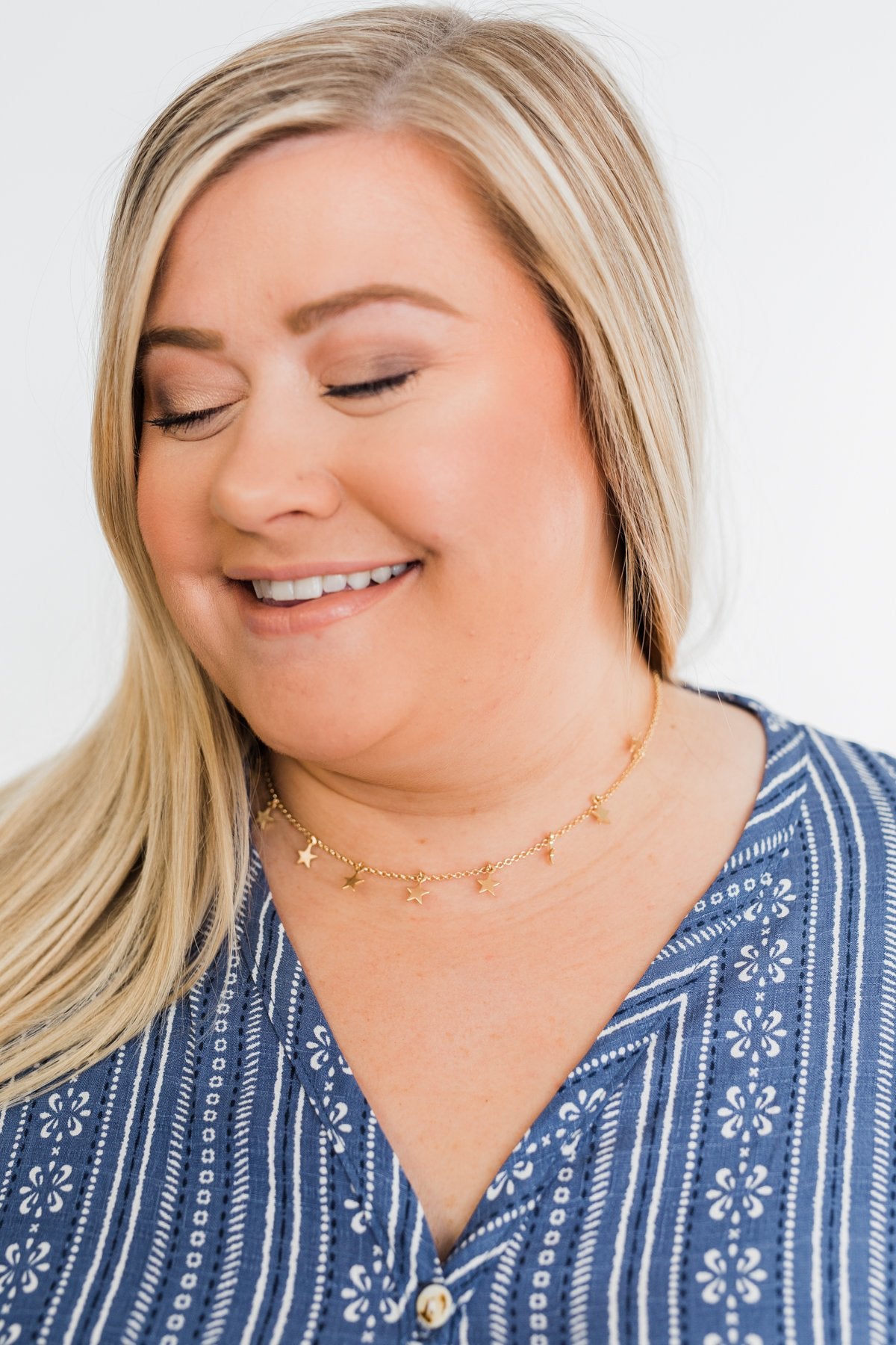 Seeing Stars Charm Necklace- Gold