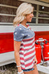 Feels Like Freedom Flag Print Top