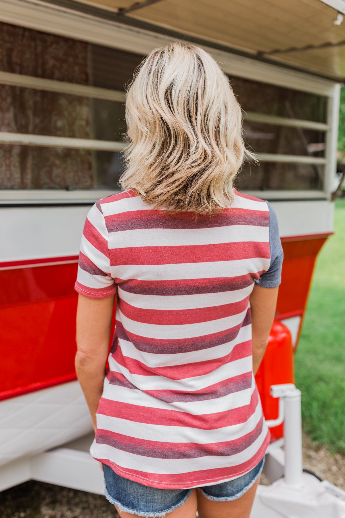 Feels Like Freedom Flag Print Top