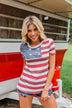 Feels Like Freedom Flag Print Top