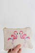 Pulse Perk- Canvas Flamingo Pouch