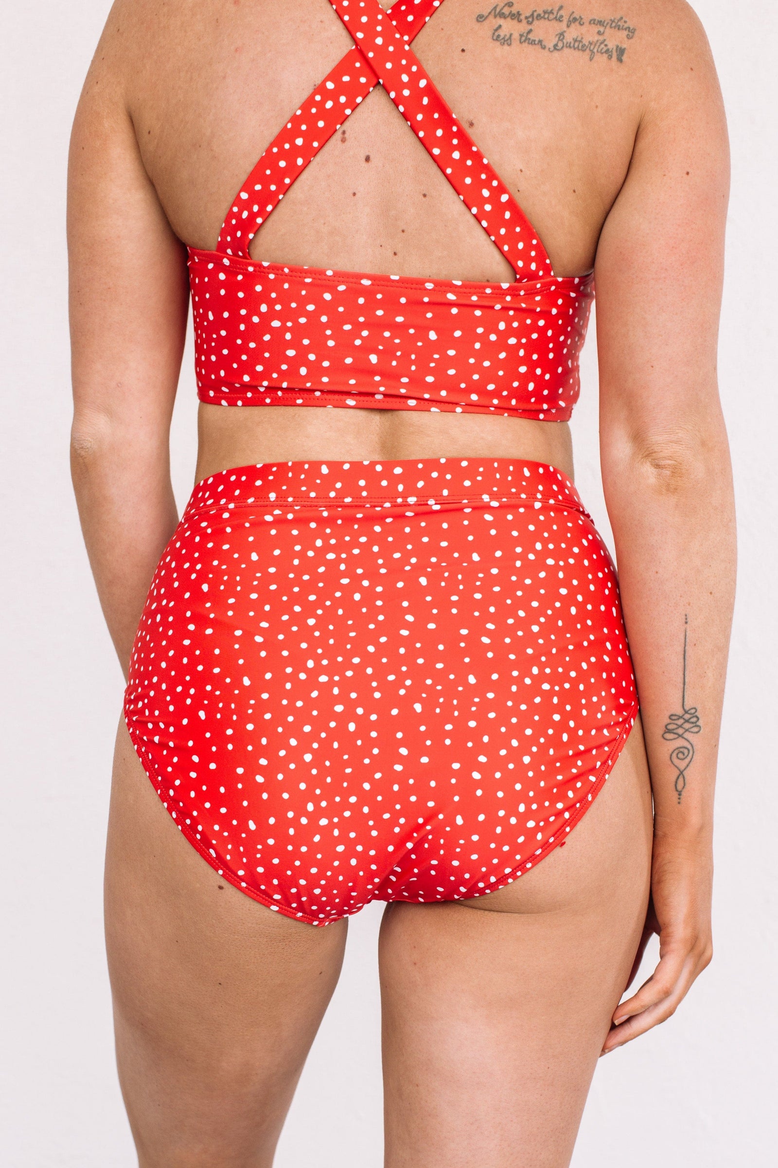 Sandy Shores Spotted Swim Bottoms- Red