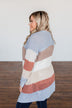 Conquer The World Color Block Cardigan- Mocha, Blue, Cognac