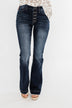 KanCan Button Fly Flare Jeans- Diane Wash