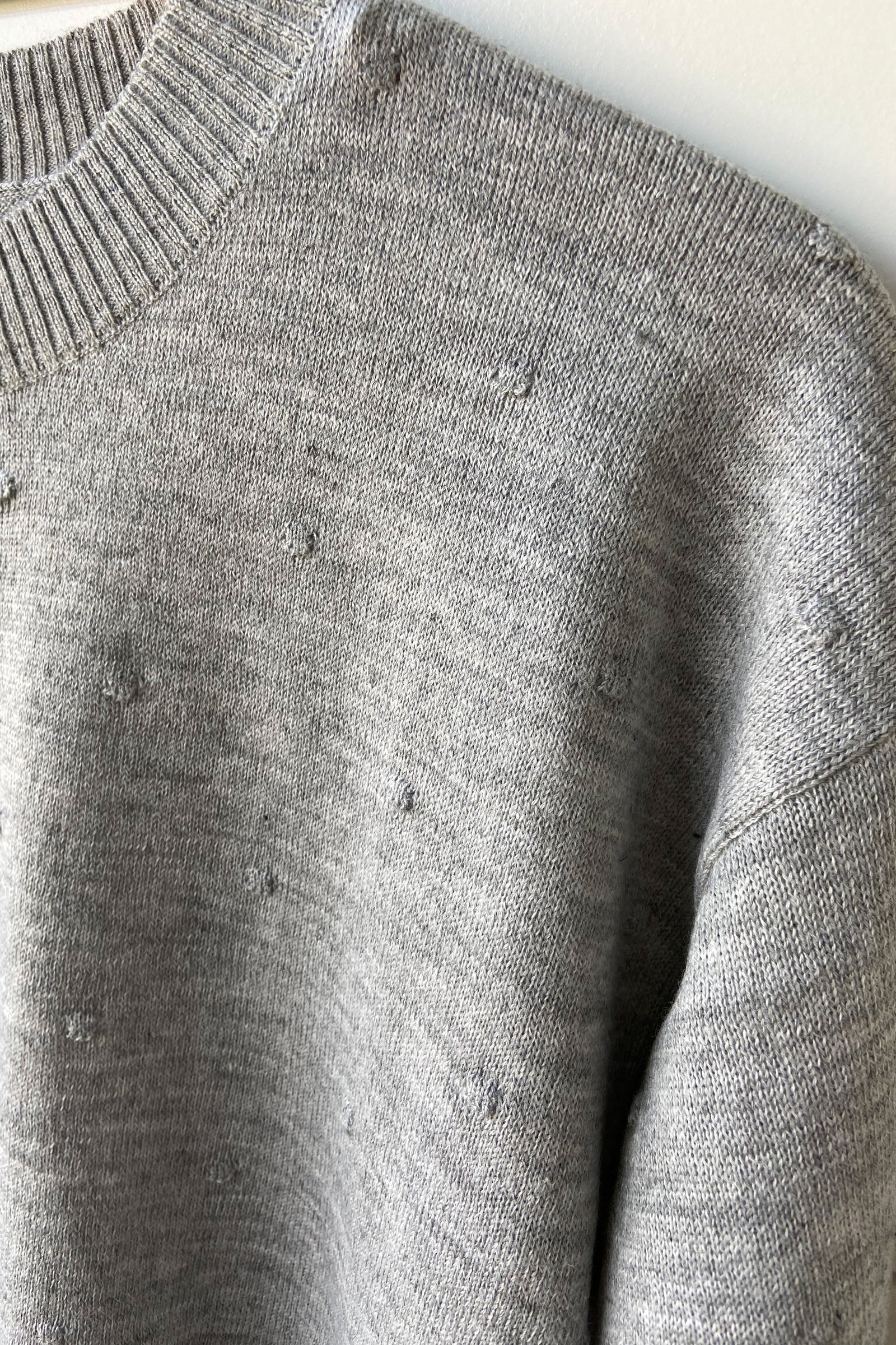 Hum Along The Way Knit Sweater- Light Grey
