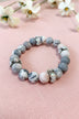 Stone and Gem Bracelet-Grey and Pink