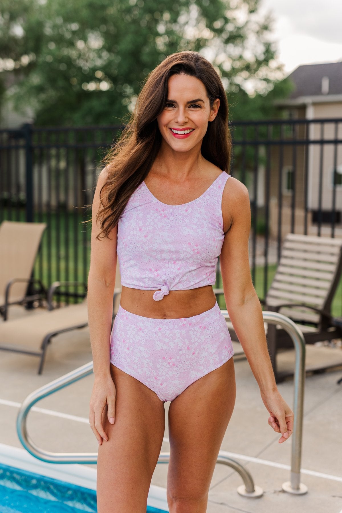 Living For Summer High-Rise Swim Bottoms- Lilac – The Pulse Boutique