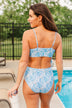 Making Waves High-Rise Swim Bottoms- Blue Floral