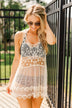 Shine Like The Sun Mesh & Lace Cover Up- Ivory