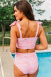 Chasing The Sun Floral Bandeau Swim Top- Pink