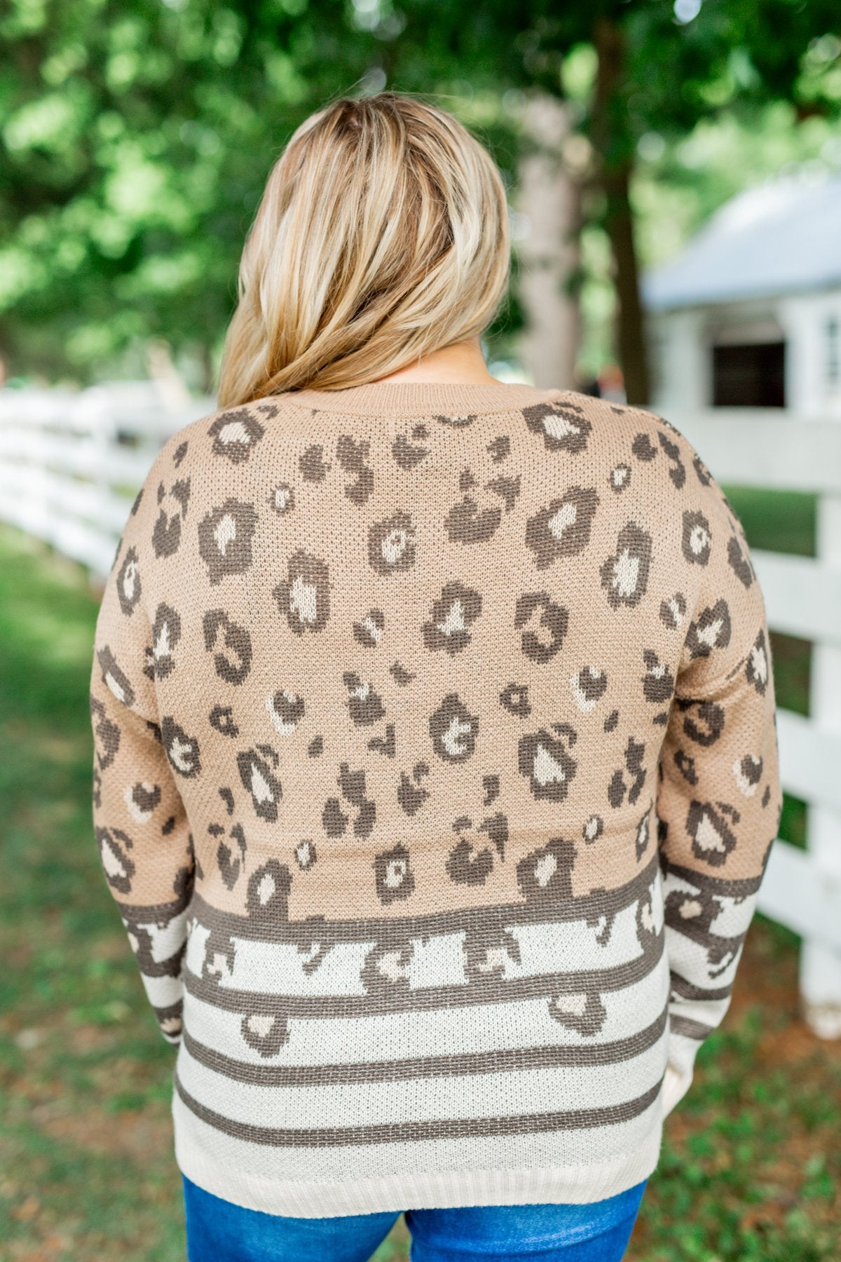 Sounds Like Fun Knit Leopard Sweater- Mocha