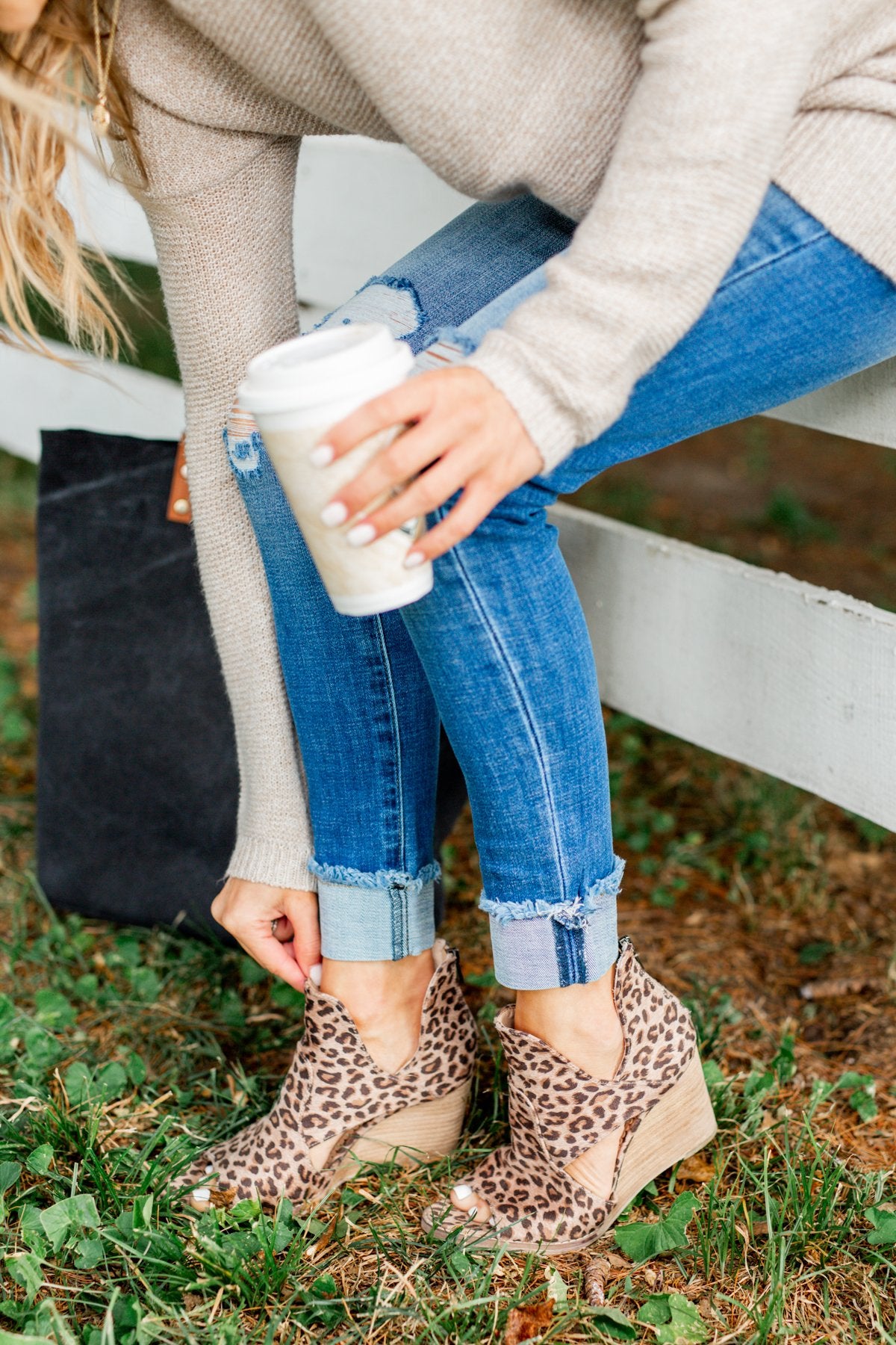 Very G Hollyridge Peep Toe Wedges Leopard