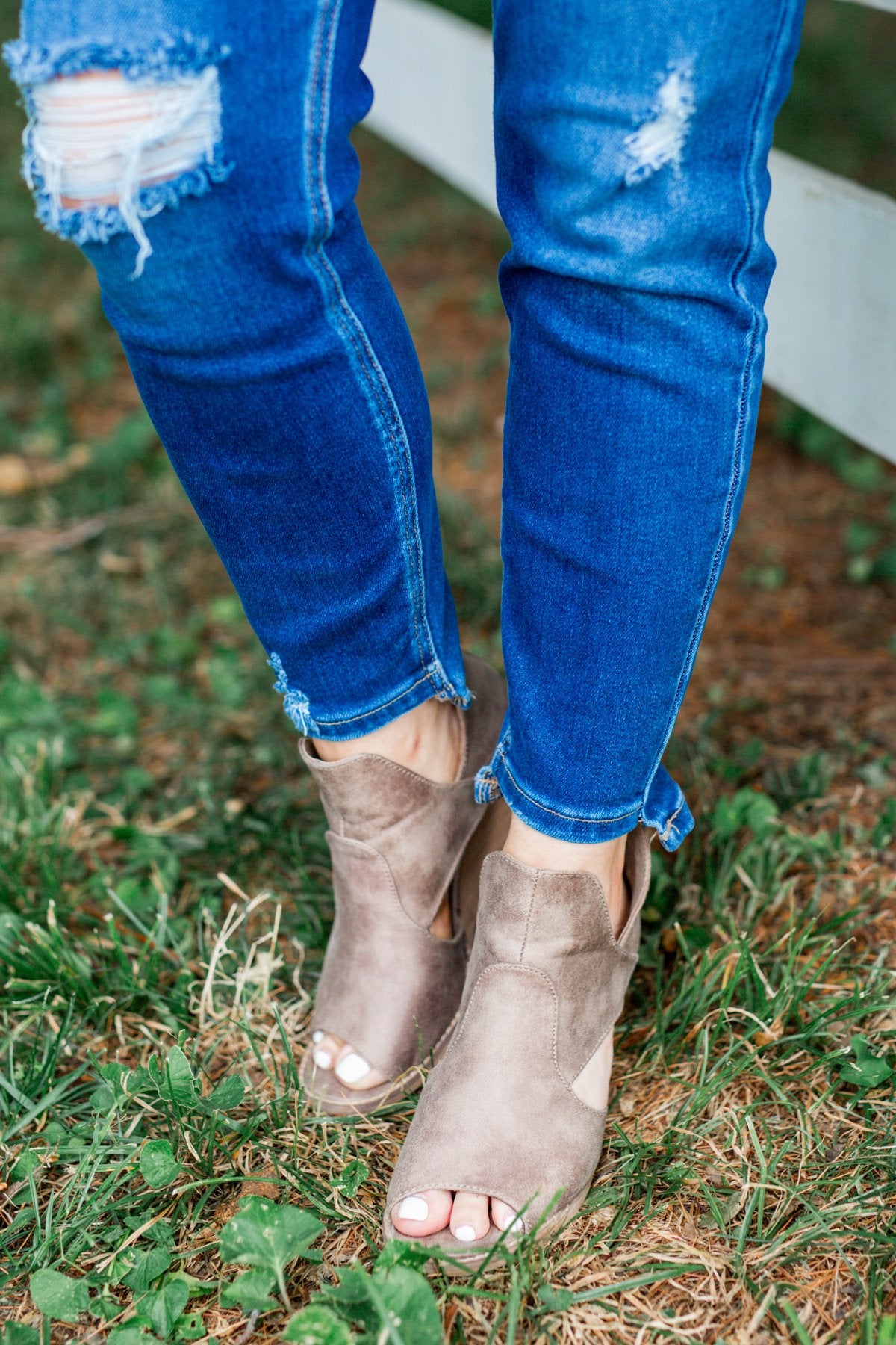 Very G Hollyridge Peep Toe Wedges Taupe