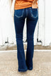 KanCan Button Fly Flare Jeans- Mandy Wash