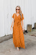 Can't Help But Stare Floral Maxi Dress- Burnt Orange
