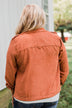 One Thing Right Lightweight Zip Up Jacket- Rust