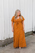 Can't Help But Stare Floral Maxi Dress- Burnt Orange