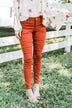 Celebrity Pink Ankle Skinny Jeans- Dark Rust