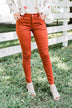 Celebrity Pink Ankle Skinny Jeans- Dark Rust
