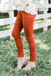 Celebrity Pink Ankle Skinny Jeans- Dark Rust