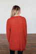Stealing Glances Popcorn Knit Cardigan- Vintage Red
