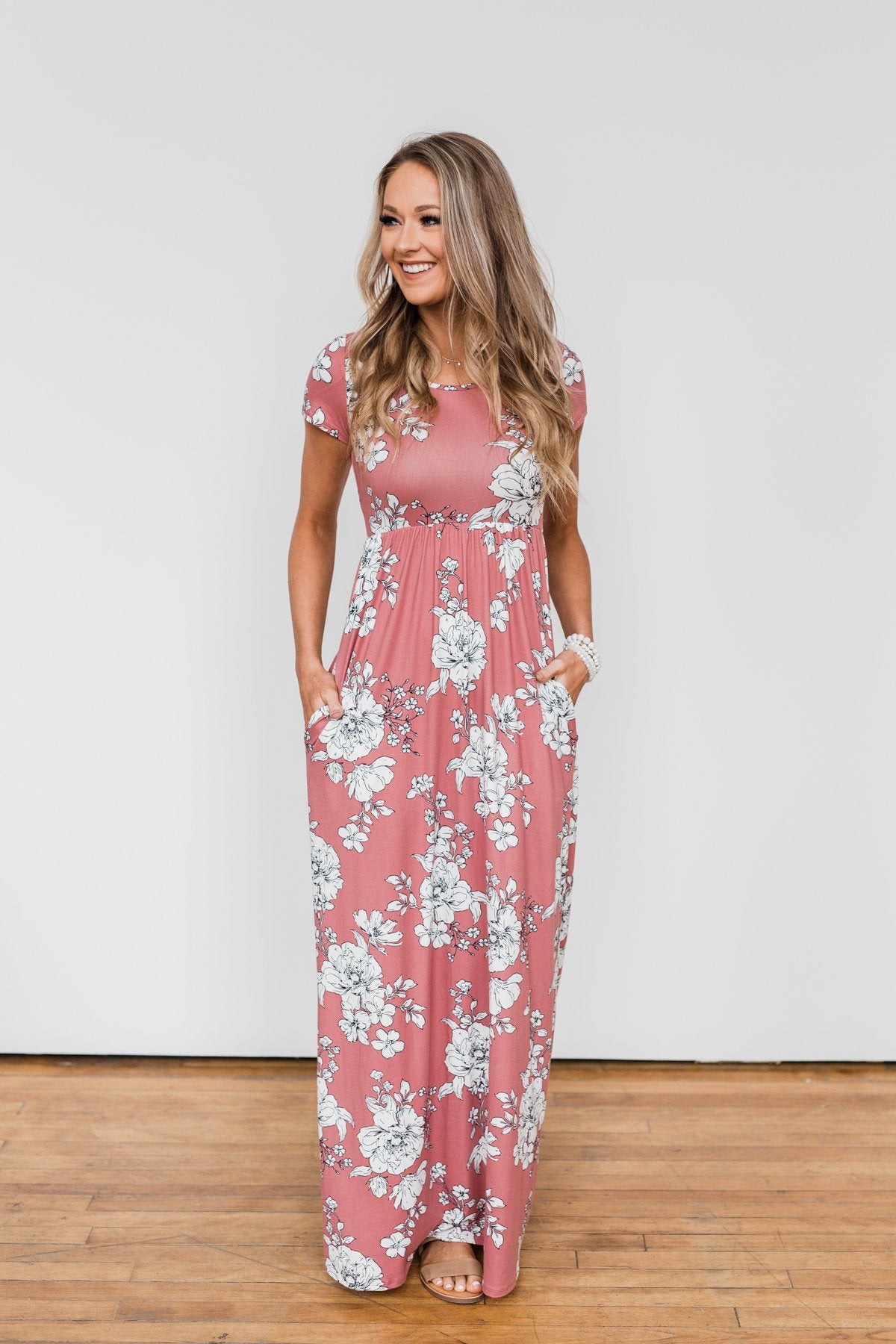 Begin With You Floral Maxi Dress- Mauve