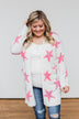 Shoot For The Stars Knit Cardigan- Ivory & Pink