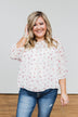 Love At First Sight Floral Blouse- Ivory