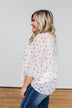 Love At First Sight Floral Blouse- Ivory