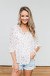 Love At First Sight Floral Blouse- Ivory