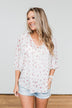 Love At First Sight Floral Blouse- Ivory